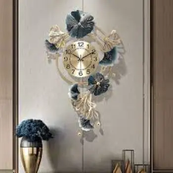 Vertical Modern Metal Wall Clock 